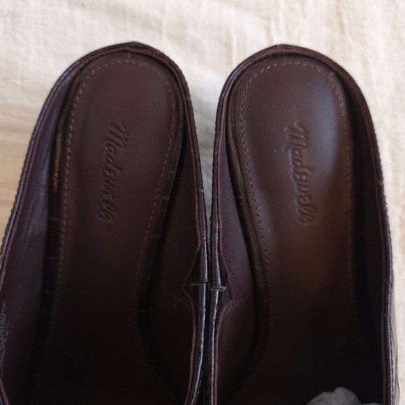 Madewell The Emilie Heeled Mule - Chocolate Raisin/ Size 7.5/ NY387 - Picture 3 of 7